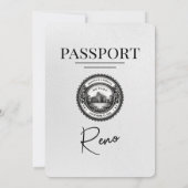 ホワイトレノパスポート結婚式招待状 招待状 (裏面)