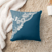 ホワイトレフェイクスコーナーセルーリアンブルー クッション (ブランケット)