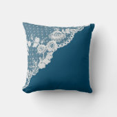 ホワイトレフェイクスコーナーセルーリアンブルー クッション (正面)