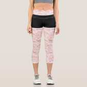 ホワイトレフェイクスフィッシュネットカプリレギンス-おもしろい カプリレギンス (正面)