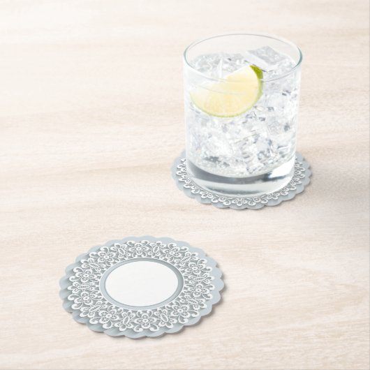 ホワイトレフェイクースエレガントヴィンテージコースター ペーパーコースター (インサイチュ)