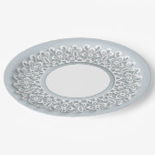 ホワイトレフェイクースエレガントヴィンテージ ペーパープレート (アングル)