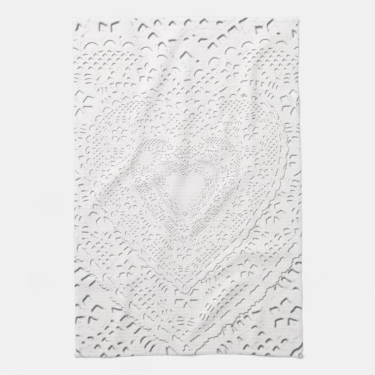 ホワイトレフェイクース生地の背景 キッチンタオル (縦)