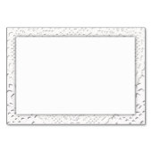 ホワイトレフェイクース生地の背景 テーブルナンバー (裏面)