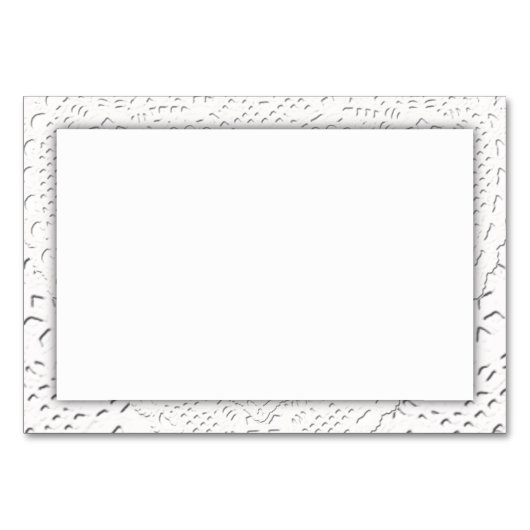 ホワイトレフェイクース生地の背景 テーブルナンバー (裏面)