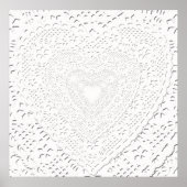 ホワイトレフェイクース生地の背景 ポスター (正面)