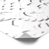 ホワイトレフェイクース生地の背景 ポスター (角)