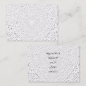 ホワイトレフェイクース生地の背景 名刺 (正面/裏面)