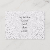 ホワイトレフェイクース生地の背景 名刺 (裏面)