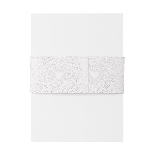 ホワイトレフェイクース生地の背景 招待状ベリーバンド (裏面例)