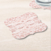 ホワイトレフェイクース網紙コースター ペーパーコースター (アングル)