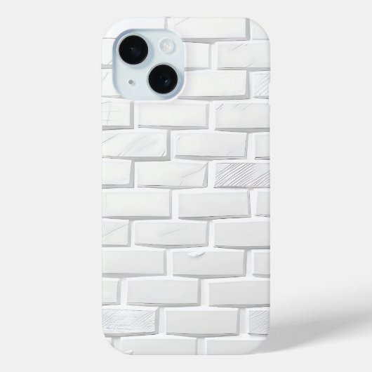 ホワイトレンガテクスチャiPhoneケース ミニマルなデザイン Case-Mate iPhoneケース (裏面)