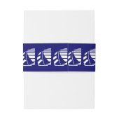 ホワイトレーシングセーラーボーツオンブルー招待状バンド 招待状ベリーバンド (裏面例)