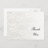 ホワイトレースありがとうご注意 ポストカード (正面/裏面)