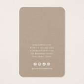 ホワイトレースとクラフトカスタムロゴのイヤリングディスプレイ (裏面)