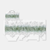 ホワイトレースとスターチスのウェディング フェイバーボックス (折り畳みなし)