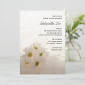 ホワイトレースとデイジーブライダルシャワー 招待状 (スタンド正面)