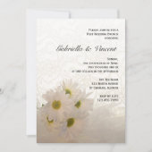ホワイトレースとデイジー結婚ポストブランチ 招待状 (正面)