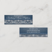 ホワイトレースとデニムの卒業インサート コーリングカード (正面/裏面)