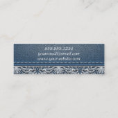 ホワイトレースとデニムの卒業インサート コーリングカード (裏面)