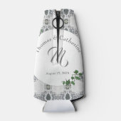 ホワイトレースとバラ葉のクール ボトルクーラー (裏面)