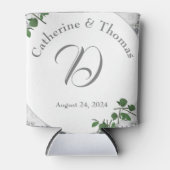 ホワイトレースとバラ葉のクール 缶クーラー (正面)