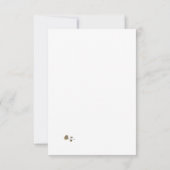 ホワイトレースとバラ葉の対応カード 出欠カード (裏面)