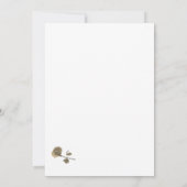 ホワイトレースとバラ葉の結婚式日付を保存 セーブザデート (裏面)