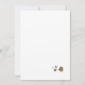 ホワイトレースとバラ葉結婚式招待状 招待状 (裏面)