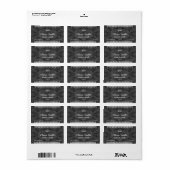 ホワイトレースとブラックダマスクの香り付きキャンドルラベル ラベル (フルシート)