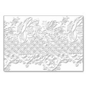 ホワイトレースとベイビーズブレスのウェディング テーブルナンバー (裏面)