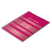 ホワイトレースのロマンチックレースのようなエレガント記念日 ノートブック (左側)