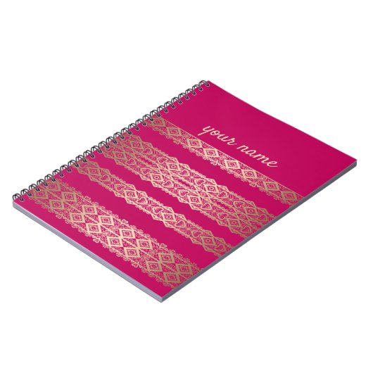 ホワイトレースのロマンチックレースのようなエレガント記念日 ノートブック (左側)