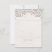 ホワイトレースの木の素朴な田舎のウェディング感謝していユーザー サンキューカード (正面)
