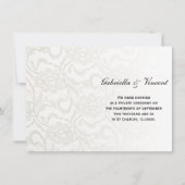 ホワイトレースの結婚/駆け落ち告知 案内状 (正面)