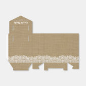 ホワイトレースアンドバーラップカントリーシック結婚ズ フェイバーボックス (折り畳みなし)