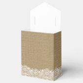 ホワイトレースアンドバーラップカントリーシック結婚ズ フェイバーボックス (オープン)