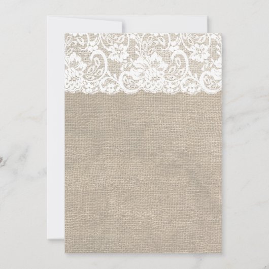 ホワイトレースアンドバーラップ結婚式招待状 招待状 (裏面)