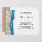 ホワイトレースアンドバーラップ《キリスト教》洗礼式や命名式 招待状 (正面/裏面)