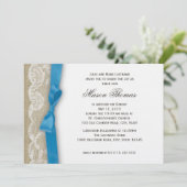 ホワイトレースアンドバーラップ《キリスト教》洗礼式や命名式 招待状 (スタンド正面)