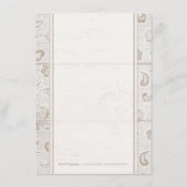 ホワイトレースウッド素朴な田舎の結婚式の詳細カード エンクロージャーカード (裏面)