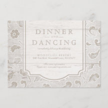 ホワイトレースウッド素朴な田舎の結婚式披露宴