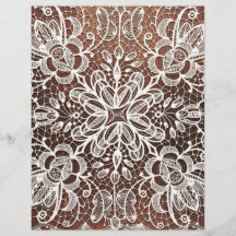 ホワイトレースオンダークウッドスクラップブック紙