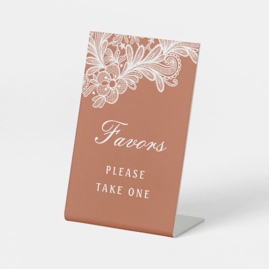 ホワイトレースオンテラコッタの好意 台座サイン (正面)