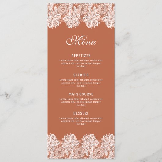 ホワイトレースオンテラコッタクラシックメニュー メニュー (正面)