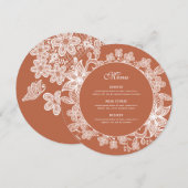 ホワイトレースオンテラコッタラウンドメニュー メニュー (正面/裏面)