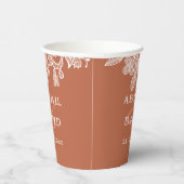 ホワイトレースオンテラコッタ結婚ズ 紙コップ (右)