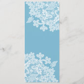 ホワイトレースオンパステルブルークラシックメニュー メニュー (裏面)