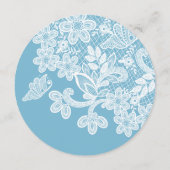 ホワイトレースオンパステルブルーラウンド メニュー (裏面)