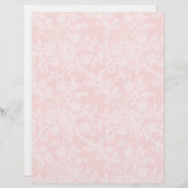 ホワイトレースオンピンクアーツ&クラフトスクラップブック紙 (正面/裏面)